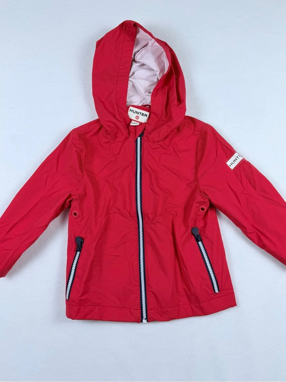 Hunter for Target Red Hooded Rain Jacket Windbreaker Coat Toddler Baby 18M